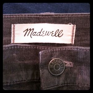 Madewell skinny/cropped corduroys
